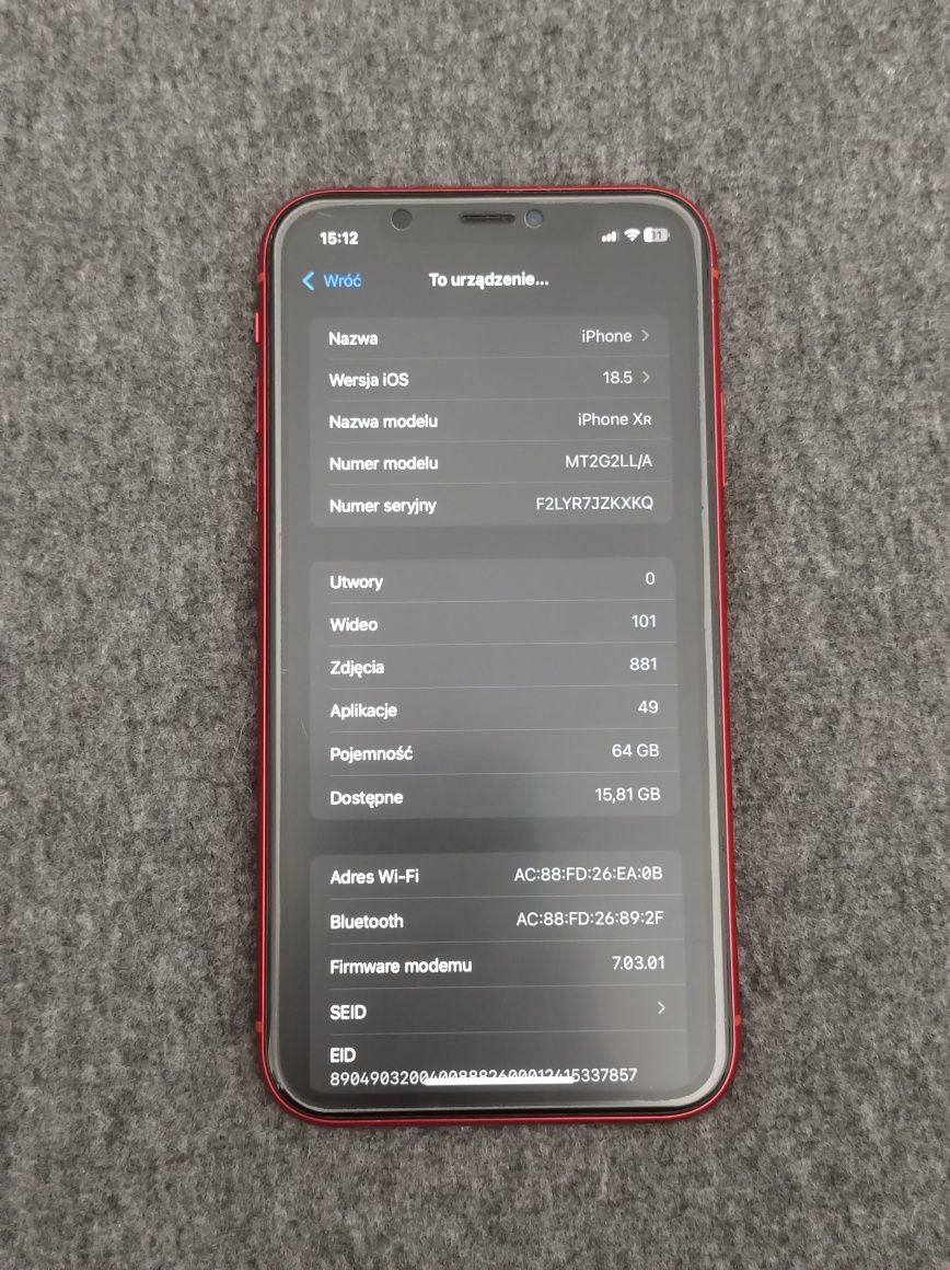 Iphone XR 64gb Product RED | Bateria 88% oryginał | Stan super
