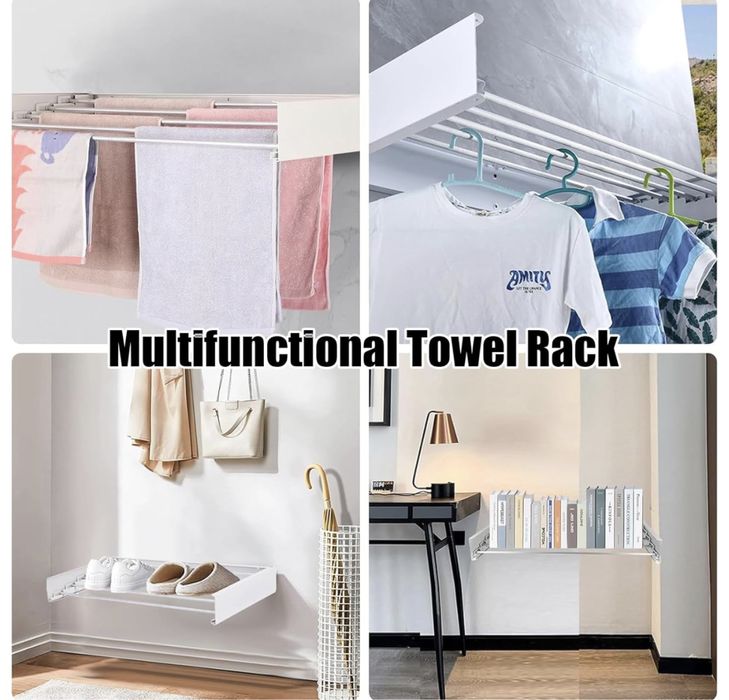 Nowy KENSBRO rozsuwany metalowy wieszak na ręczniki,suszarka,max 25 kg