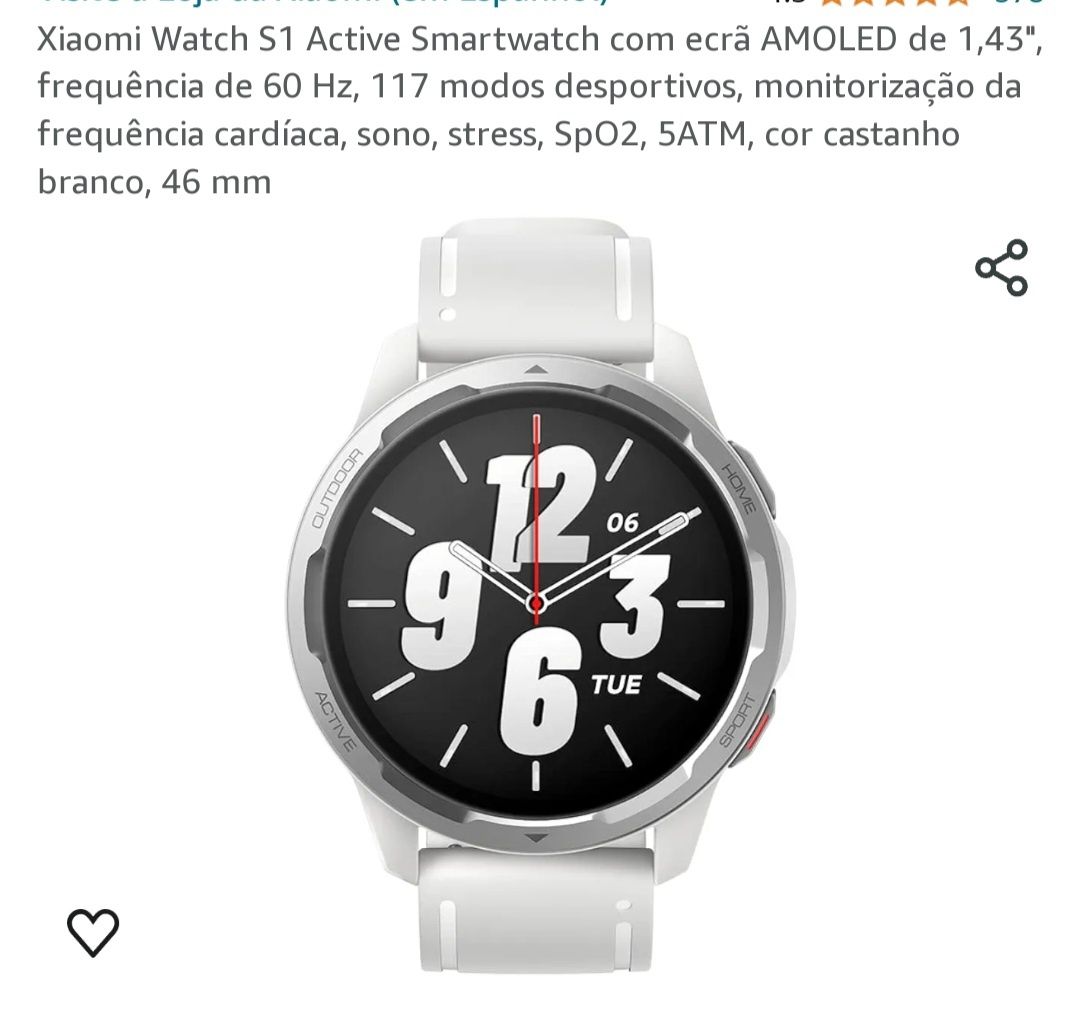 Smartwatch Xiaomi S1 Active