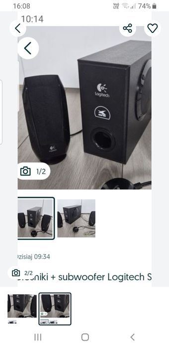 Głośniki + subwoofer  Logitech  S-220