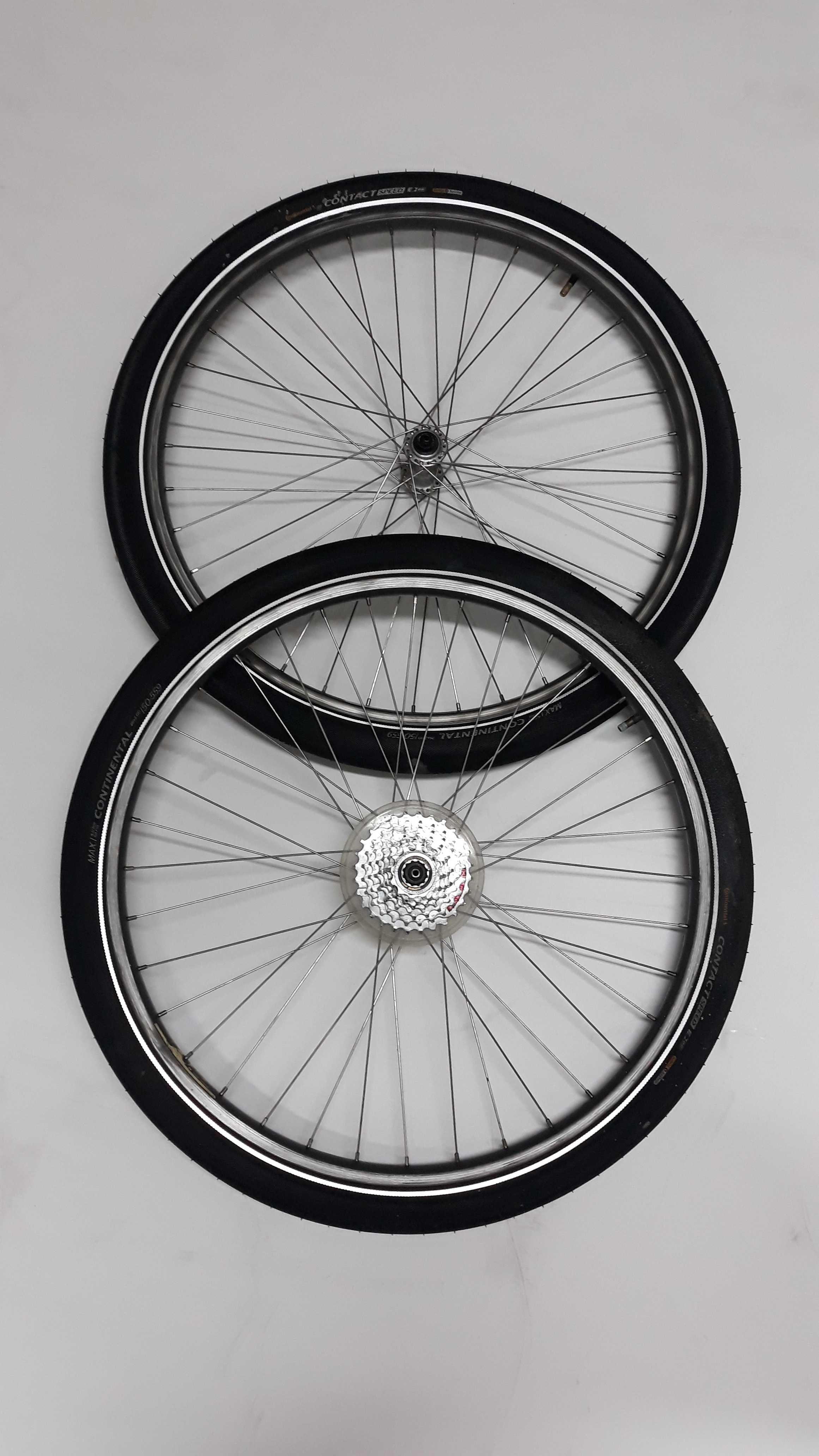 koła roweru 26 WOLBER Deore Xt titane-chrome + opony Continental