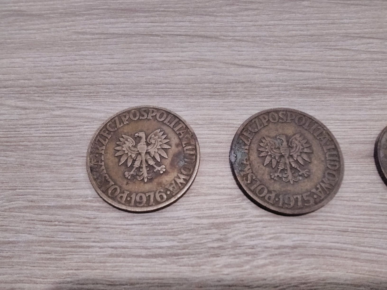 Stare Monety z czasów PRL-u 5zł 2zł 1zł 50gr 1965r. bez znaku mennicy