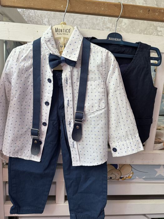Костюм дитячий)у гарному стані з метеликом і підтяжками