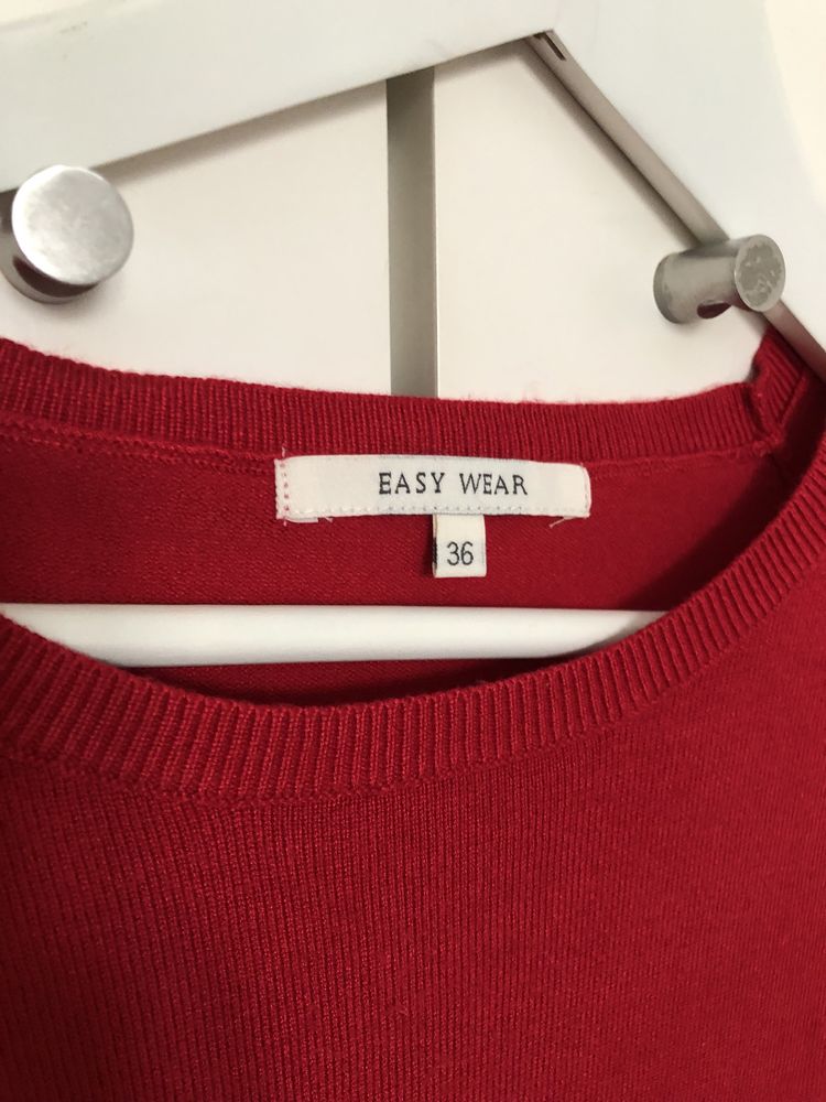 Camisola básica vermelha El Corte Inglés tam. 36
