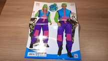 Kostium Snowboard Retro XL Przebranie Neonowe UV Party 80s 90s