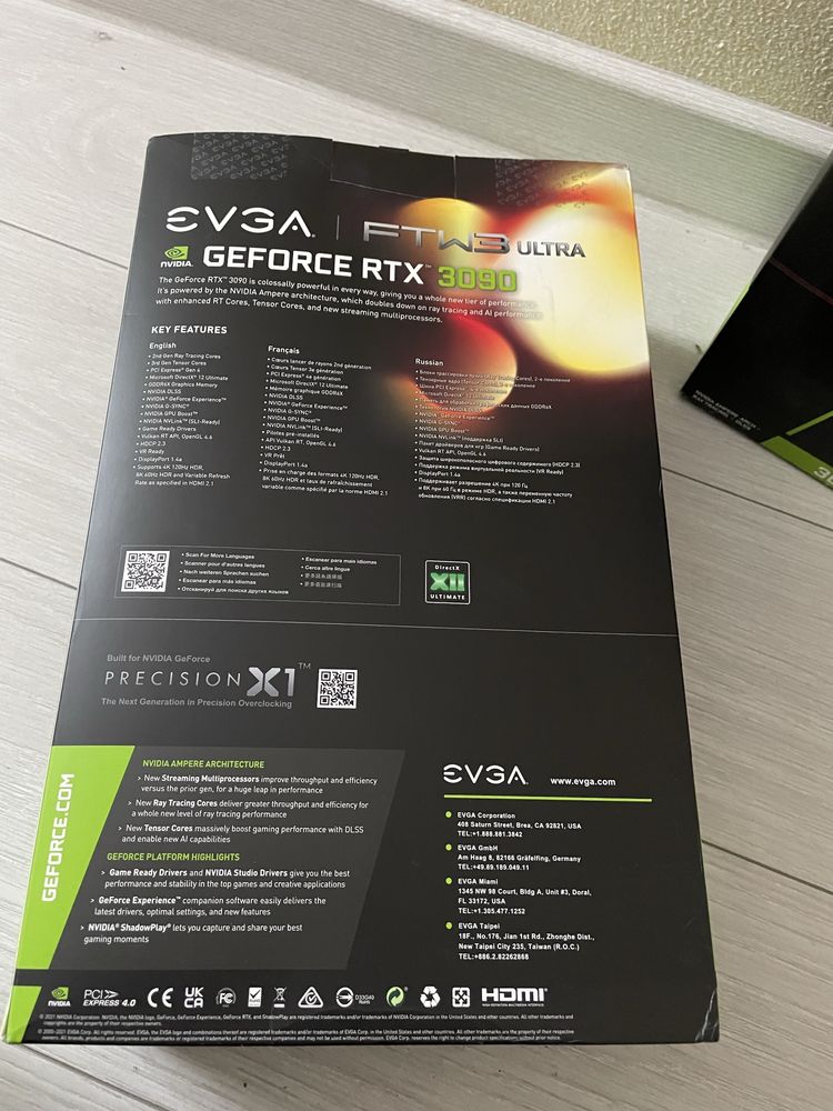 EVGA RTX 3090 24Gb FTW3 Ultra