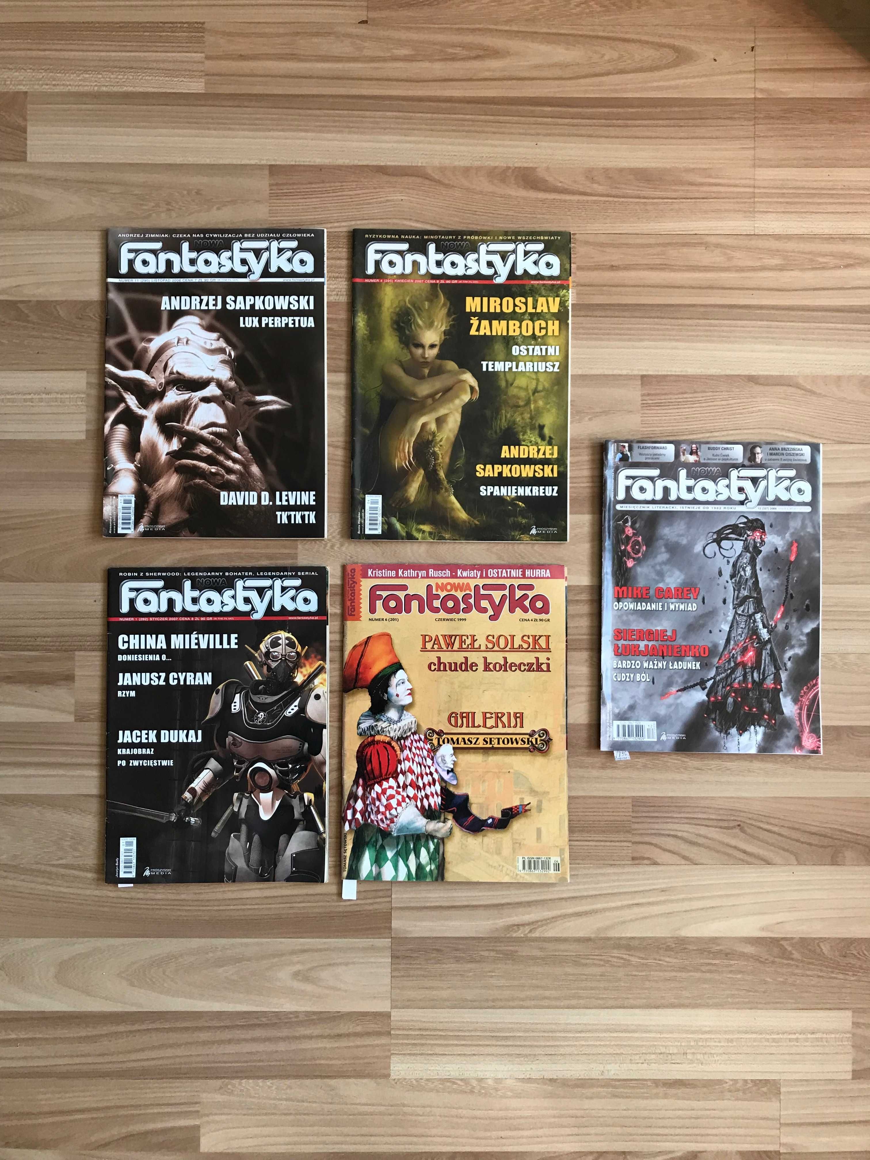 Nowa Fantastyka x 5numerów Andrzej Sapkowski recenzje + fragmenty