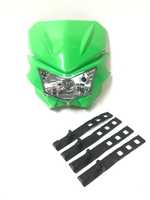 Reflektor Lampa Przednia Przód Enduro Cross Zielona Kawasaki KX KXF