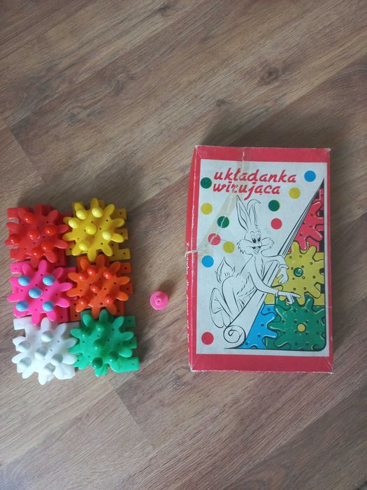 zabawka PRL układanka wirująca