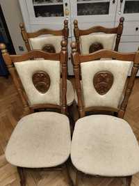 4 Dębowe krzesła , do renowacji