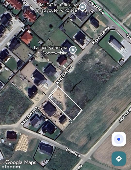 Działka 1352 m² – ul. Kasztanowa – media, warunki zabudowy