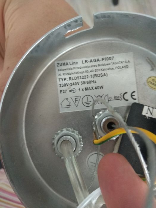 Lampa kryształki sufitowa