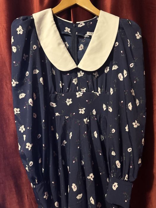 Романтична сукня з білим комірцем