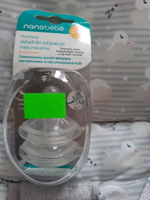 Nanobebe 2 nowe smoczki do butelki 0m+