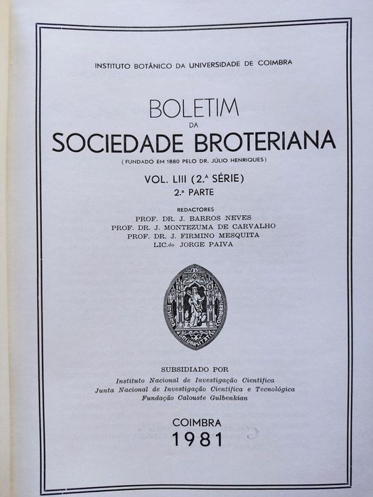 Boletim da Sociedade Broteriana, 1981