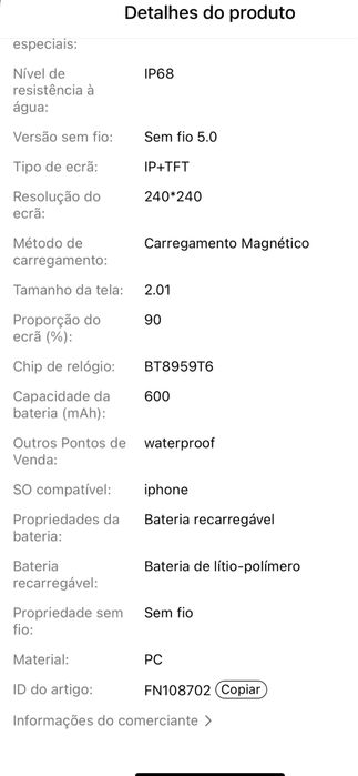 Smartwatch para homem