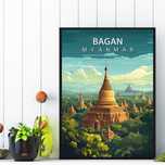 plakat krajobraz Bagan, obraz Bagan