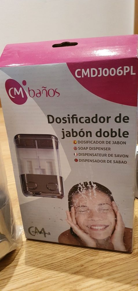 Doseador Duplo se shampo, gel de duche, amaciador.