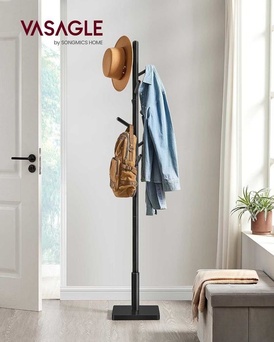 Wieszak na Ubrania – Stylowy Organizer do Przedpokoju z Drewna