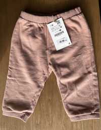 Spodnie dresowe Zara 80 dresy spodenki różowe brzoskwiniowe