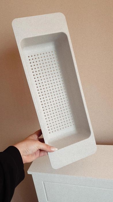 Szary ociekacz do zlewu IKEA sitko organizer plastikowy elegancki hit
