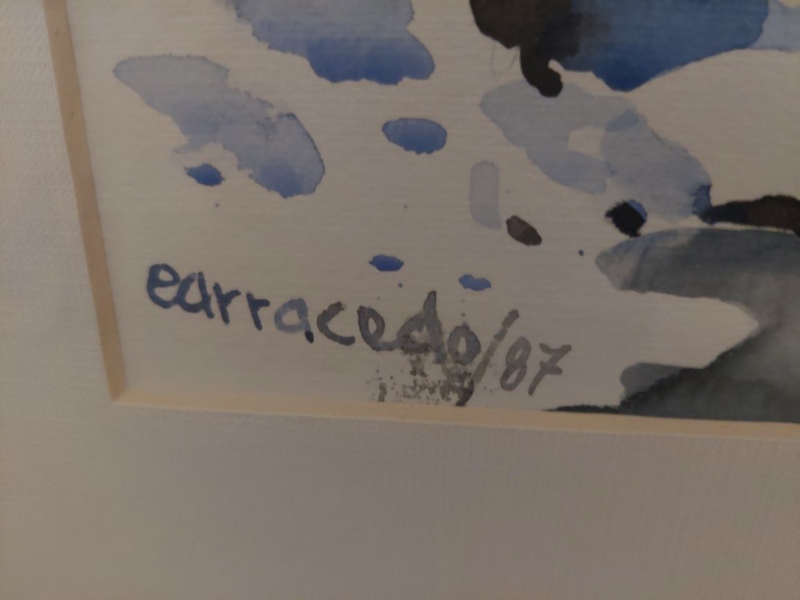Extraordinária pintura quadro com moldura