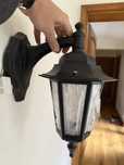 Kinkiet ogrodowy metalowy, lampa ogrodowa