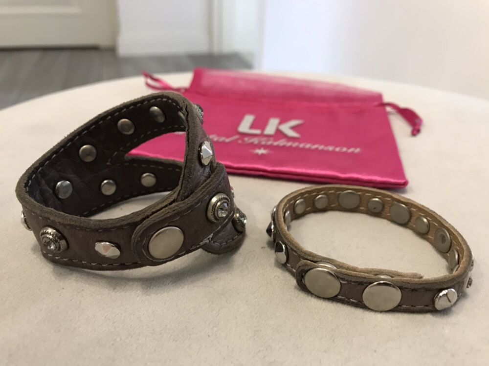 Leetal Kalmanson 2 bransoletki skórzane oryginalne woreczek