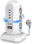FDTEK Listwa zasilająca. 3 gniazdka 230V, 4xUSB