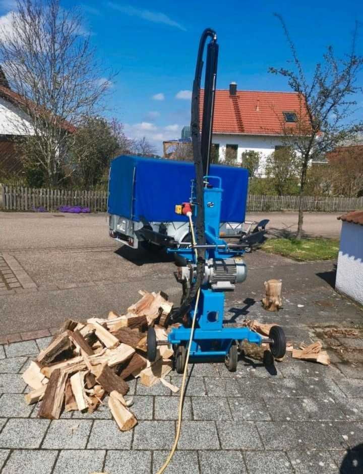 Duża łuparka hydrauliczna do drewna  łupak rębak silnik 4 kw 380v