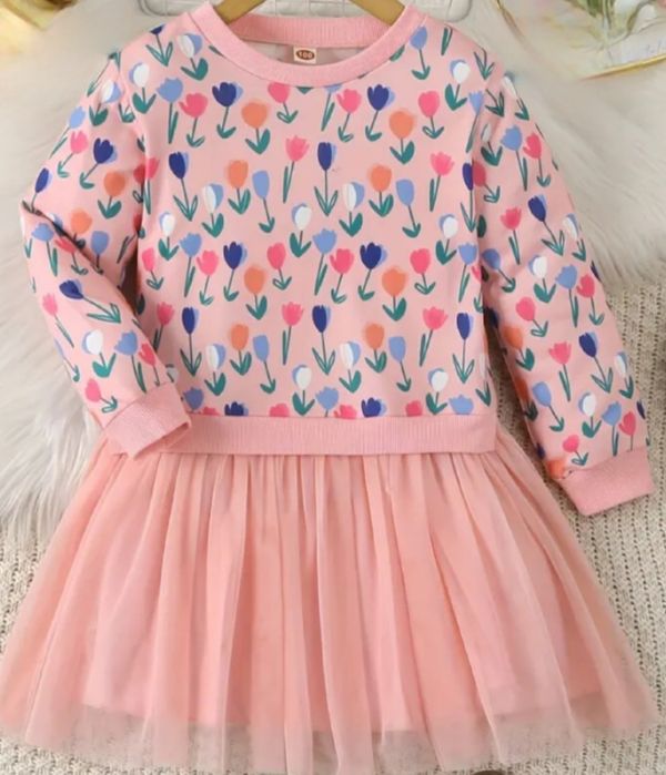 Nowa sukienka dresowa tiul rozm. 1122cm, 6-7lat, na codzień