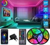 Taśma ledowa RGB 20m pilot DIY 44 przyciski + aplikacja bluetooth ledy