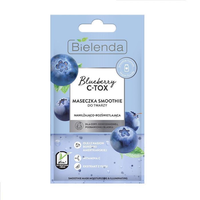 Bielenda Blueberry C-Tox Maseczka Nawilżająco-Rozświetlająca 8g