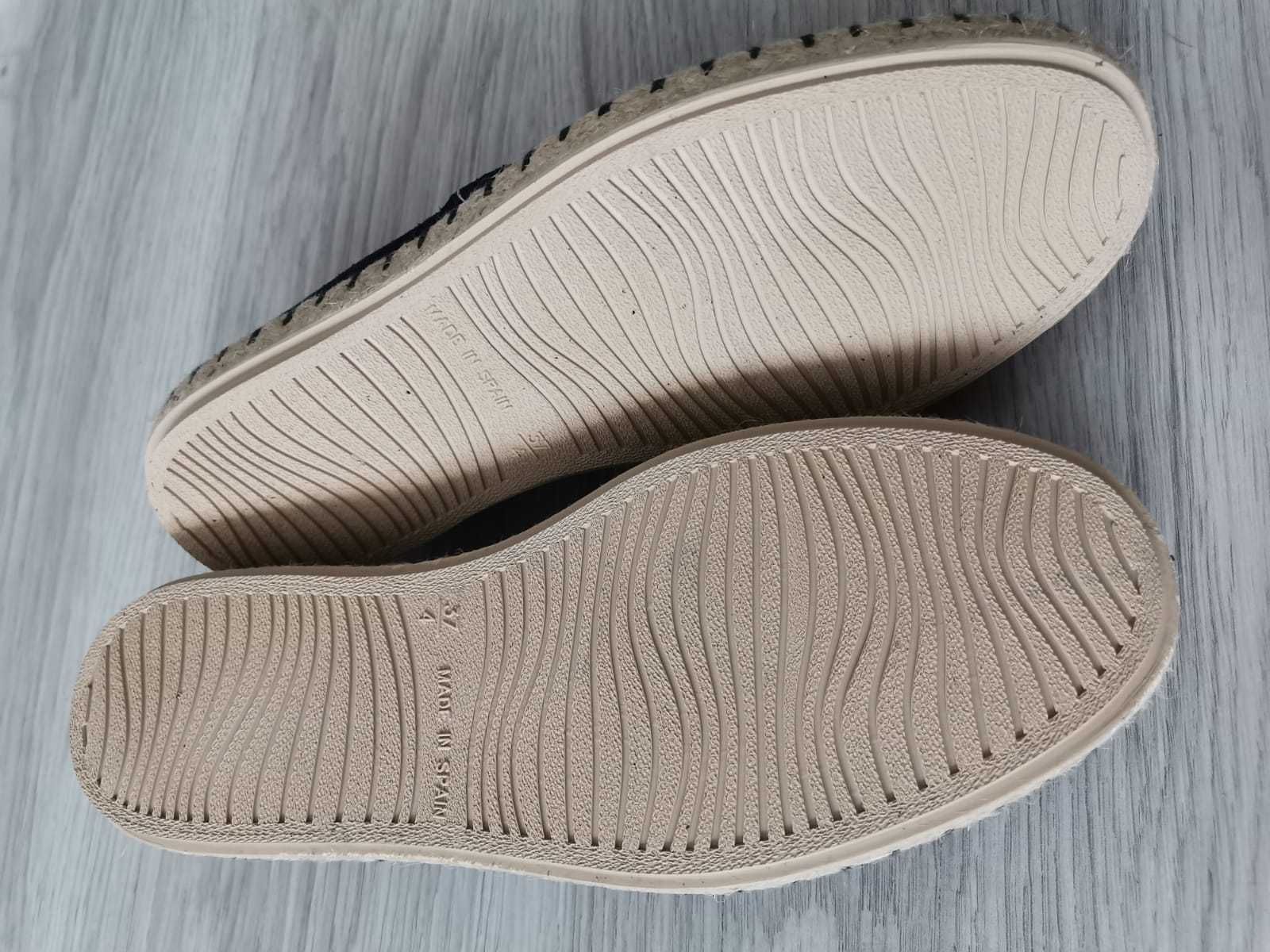Espadryle Natural sense skóra naturalna zamsz