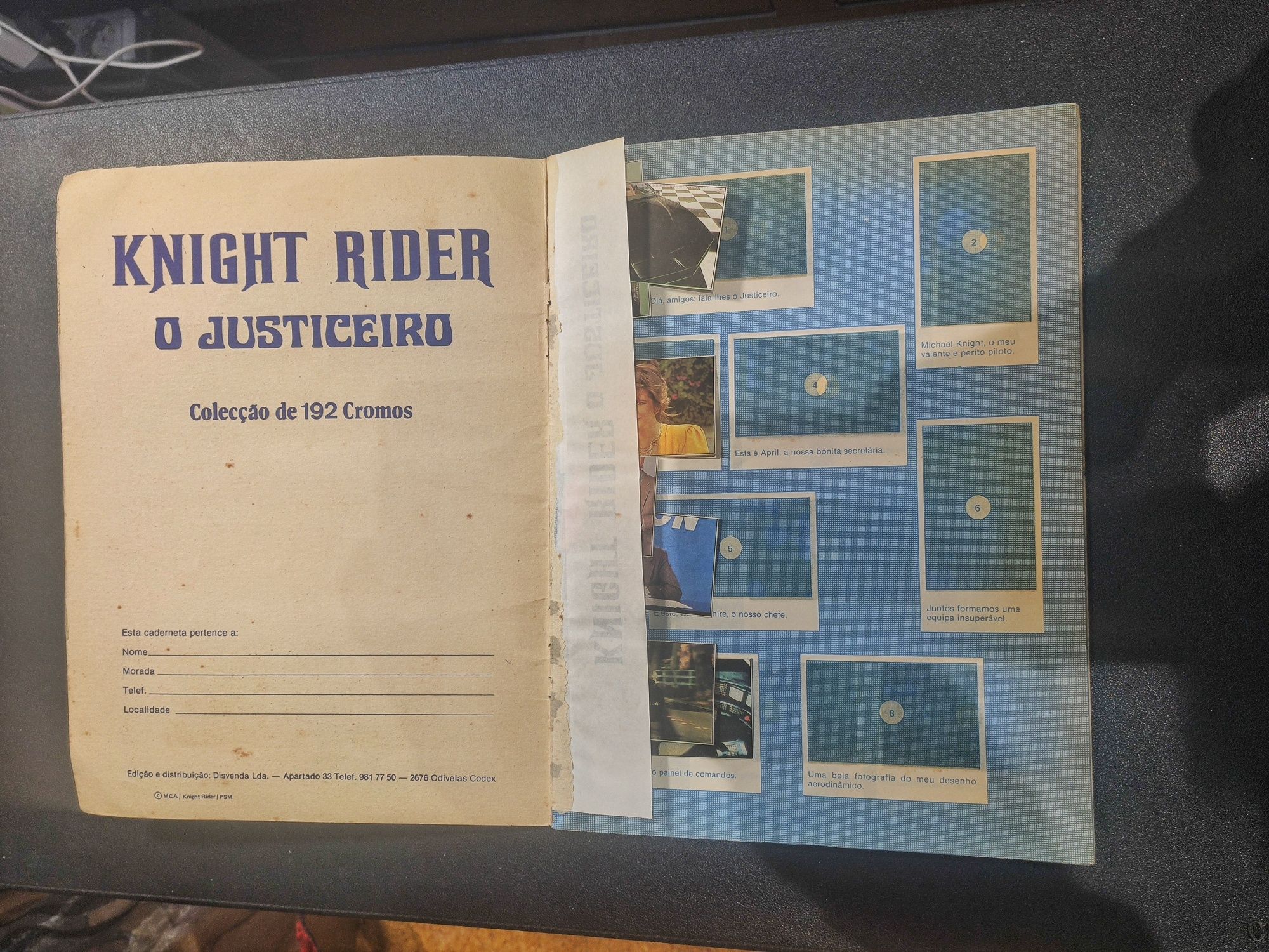 Caderneta de cromos Knight Rider (O justiceiro)