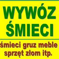 WYWÓZ ŚMIECI‼MEBLI *elektroniki*gruzu*itp. SPRZATANIE poddaszy, piwnic