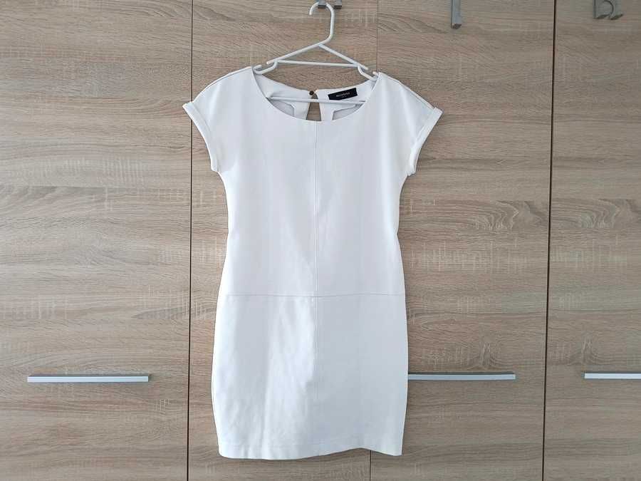Reserved * biała dopasowana elegancka ołówkowa sukienka * 36 S