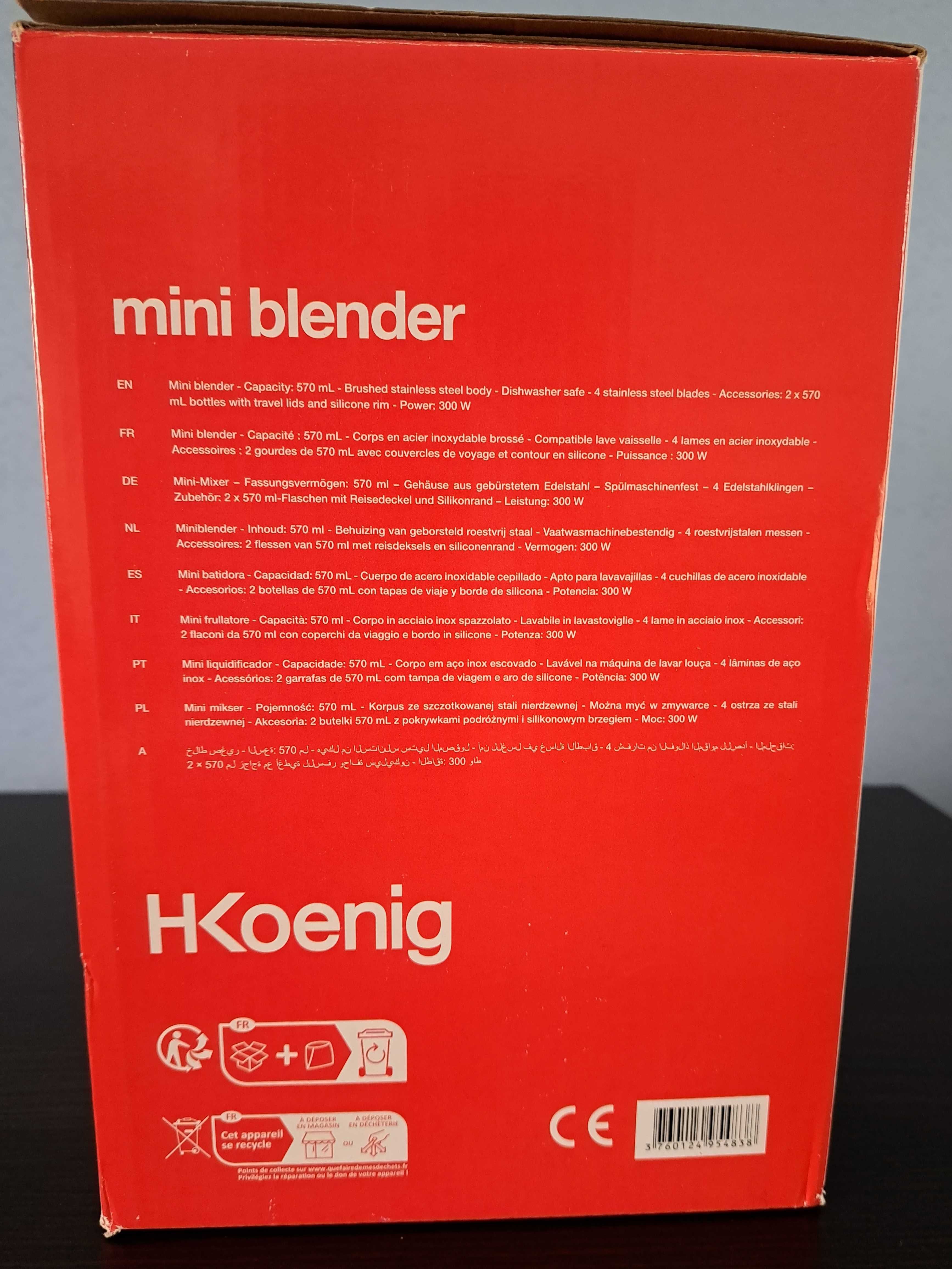 Blendery Mini blender kielichowy H.Koenig SM009