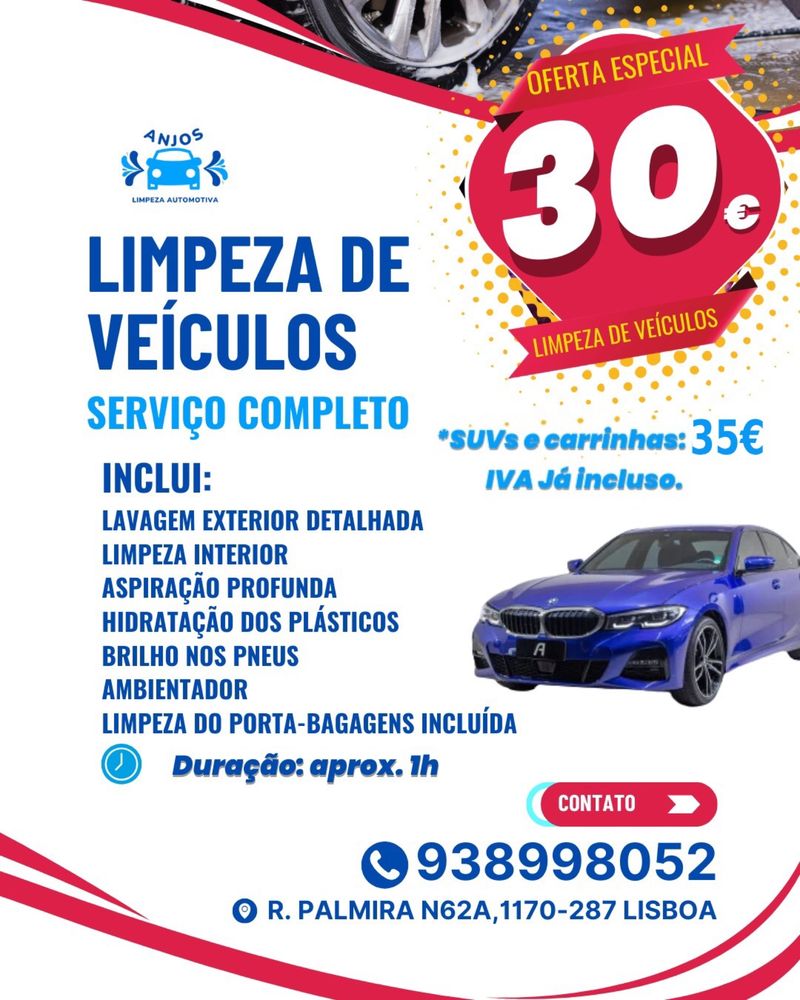 LIMPEZA DE VEÍCULOS ANJOS