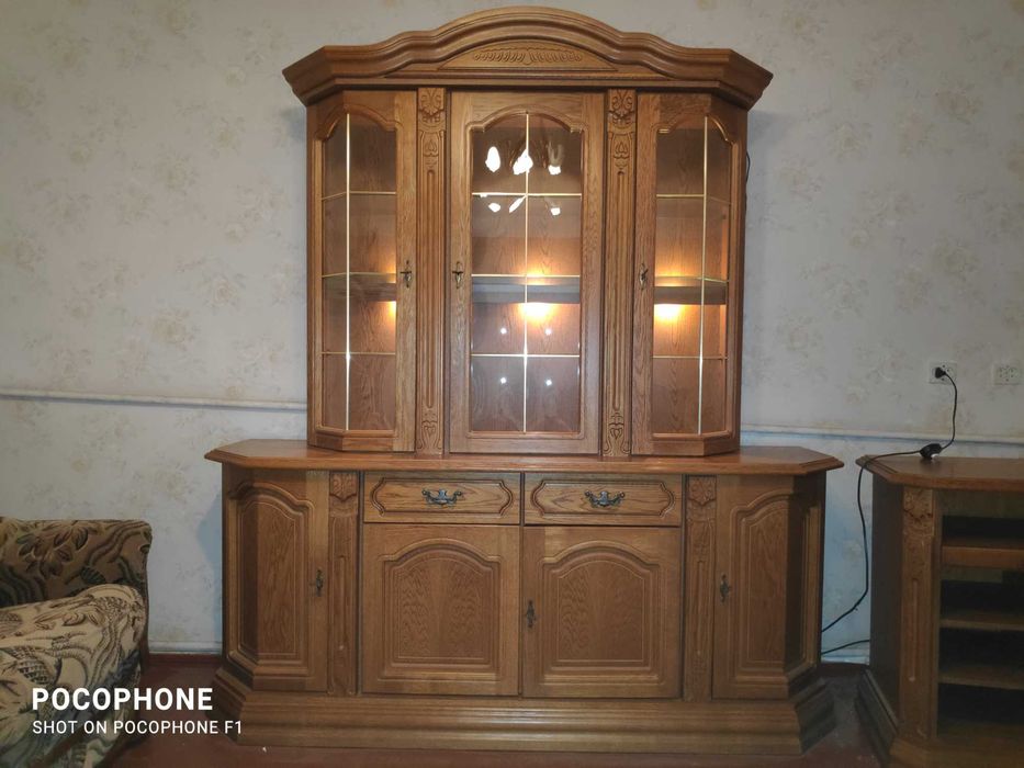 Meble DĘBOWE  Komoda +  Witryna + szafka rtv