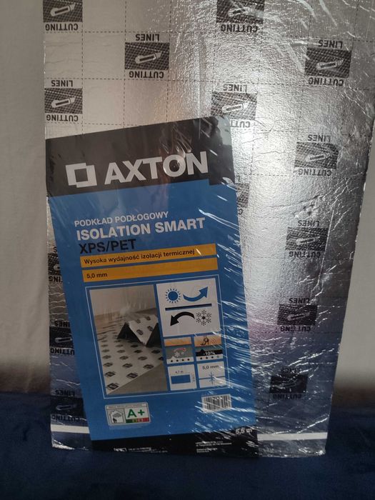 Podkład pod panele podłogowe AXTON XPS 5mm 1 paczka 5.5m2 + gratis 5m2