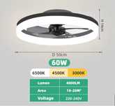 Lampa sufitowa z wentylatorem na pilot