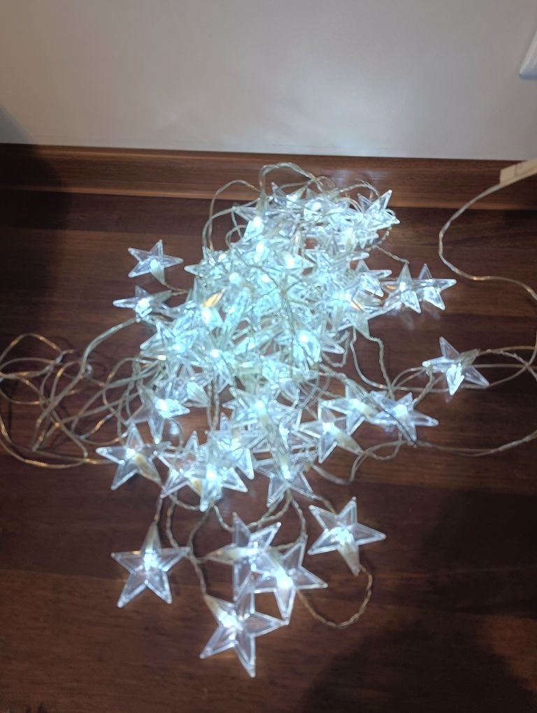 2 kurtyny świetlne LED na zewnątrz gwiazdki