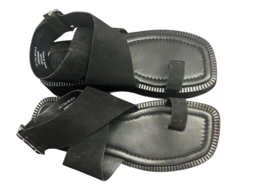 ASOS zamszowe sandały gladiatorki 36 37 skórzane skóra nat. gothic NEW