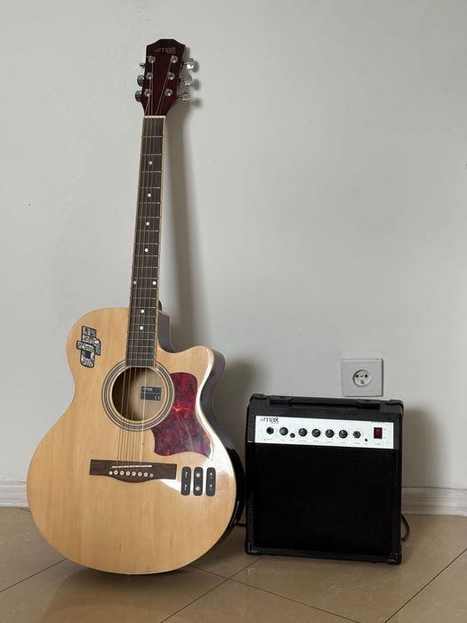 Gitara akustyczna Max Music + wzmacniacz Max Music