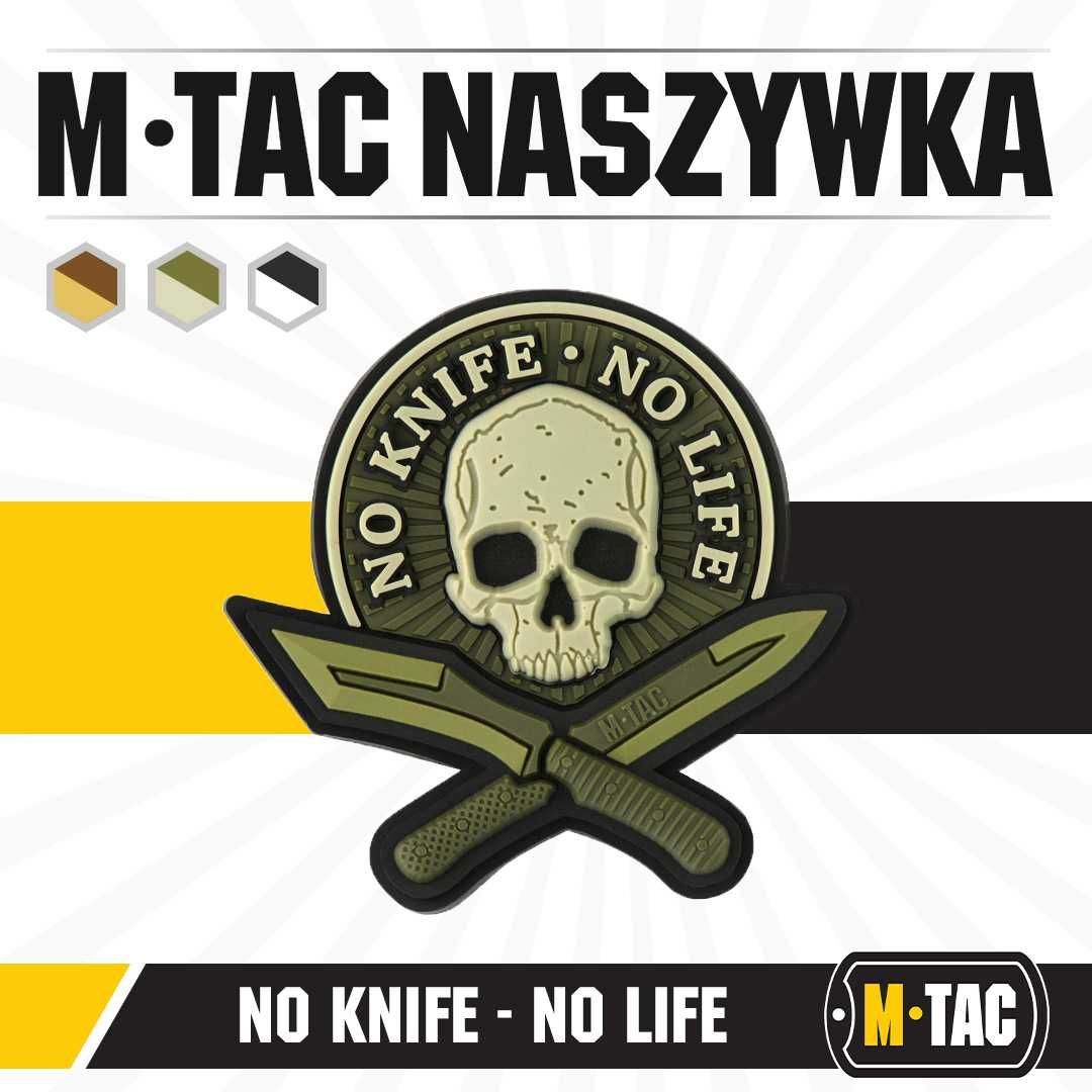 M-Tac Naszywka Patch No Knife - No Life 3D PVC Olive