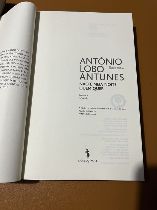 Livro Não é meia noite quem quer