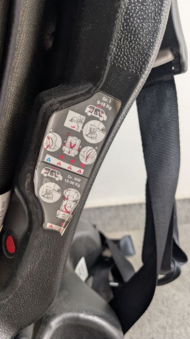 Cadeirinha auto 1, 2, 3, ISO FIX