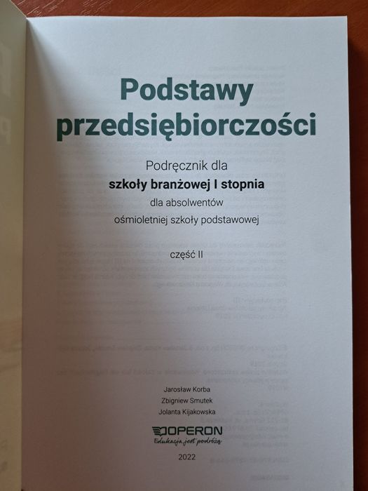 Podręcznik Podstawy przedsiębiorczości  cześć 2