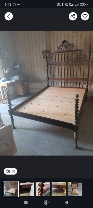Cama de bilros em madeira maciça+ oferta